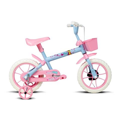 Bicicleta Feminina Aro 12 - Bicicleta Feminina Aro 12 Paty Rosa com Rodinhas Laterais Verden em ...