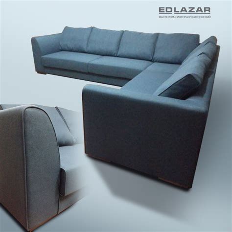 Просторный угловой диван с мягкими подушками