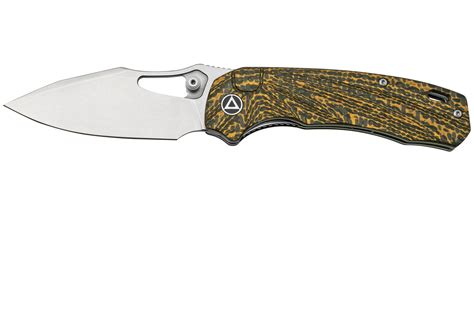 QSP Knife Hornbill QS146-A1 Golden Carbon Fiber, Stonewashed, pocket ...