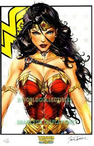 WONDER WOMAN HOT N SEXY ART PRINT SIGNED JAMIE TYNDALL 11x17 EBay