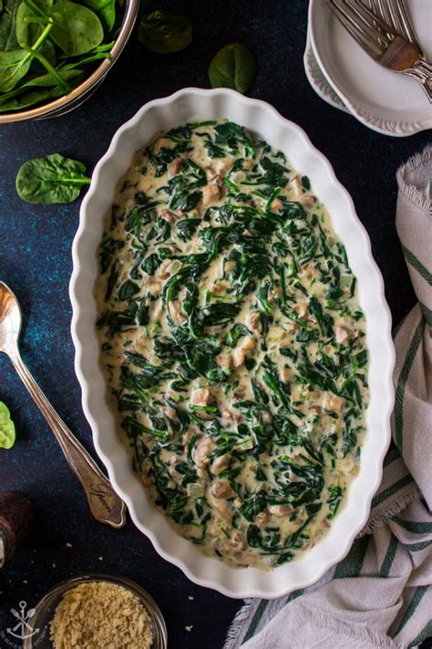 Creamed Spinach And Mushrooms The Beach House Kitchen