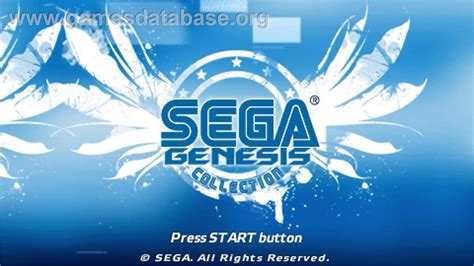 Sega Genesis Collection Sony Psp Artwork Title Screen