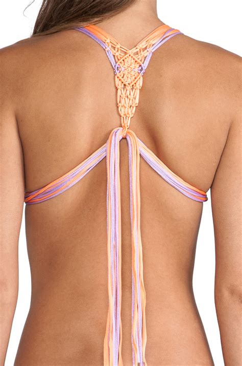 Indah Sports Illustrated Koh Samui Macrame Skimpy Bikini Top In