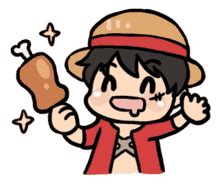 Luffy Eating Meat GIFs | Tenor