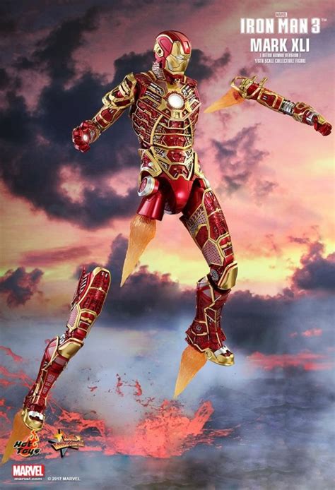 Iron Man Bones Mark Xli Retro Armor Version Aus Iron Man Von Hot Toys Mms Exclusive Version