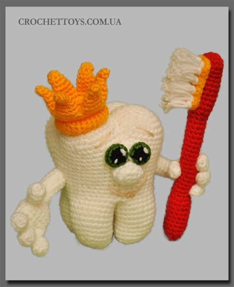 Вязаный Зуб ЧИСТЮЛЯ - CrochetToys. Игрушки ручной работы | Stuffed toys ...