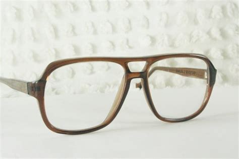 80s Glasses Brown 1980 S Aviator Eyeglasses Double By Diaeyewear