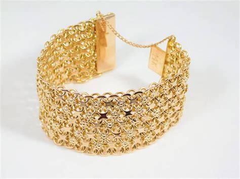 Intricate And Ornate Floral Design Gold Bracelet For Sale At 1stdibs