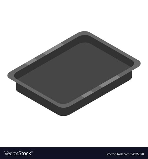 Bakery Tray Icon Isometric Style Royalty Free Vector Image