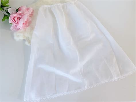 Vintage 1970 S Slip Romantic White Lingerie 70s Gem