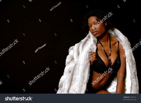 Sexy Woman Lingerie Fur Coat Stock Photo 2376121 Shutterstock