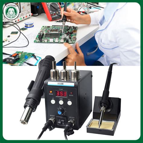 Double Digital Display Electric Soldering Irons Hot Air Gun Better Smd