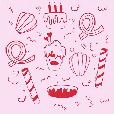 Premium Vector Bakery Set With Cake Ice Cream Donuts And Madeleine