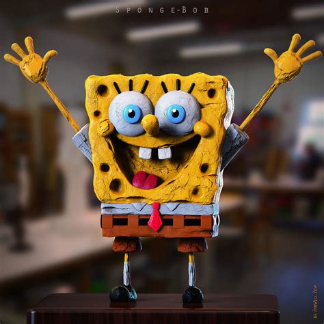 Artstation Spongebob Squarepants Digital Sculpture By Surajit Sen