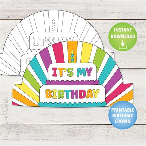 Happy Birthday Crown Template