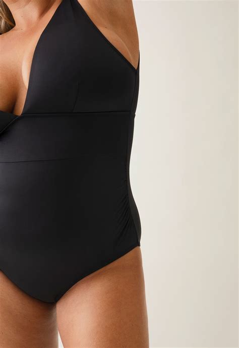Umstandsbadeanzug Schwarz Boob Design