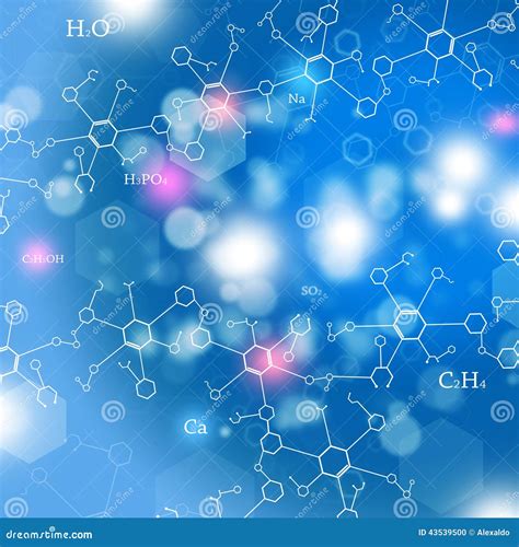 abstract chemistry blue background stock illustration image