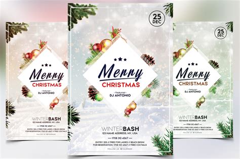 Merry Christmas - PSD Flyer Template By Fidan Selmani | TheHungryJPEG