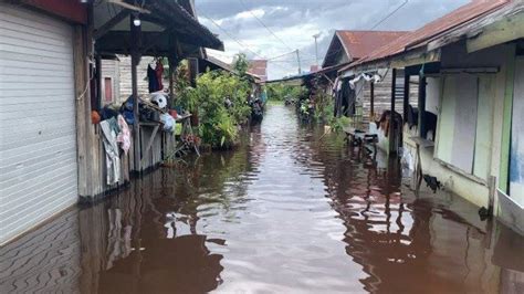 Banjir Di Palangkaraya Kalteng Rendam 18 Kelurahan Ketinggian Air