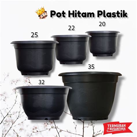 jual pot bunga hitam       pot tanaman hitam plastik