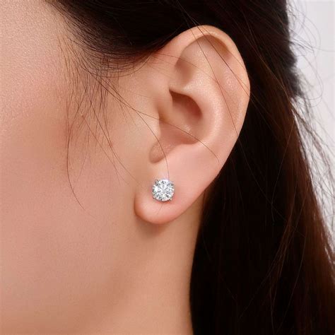 Lab Grown Diamond Earrings With 4 Prongs