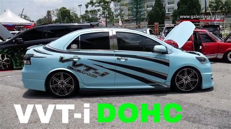 Blue Toyota Vios Modified Custom Decals And Headlamp Galeri Kereta