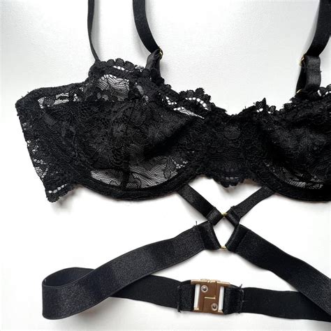 Lacy Black Lingerie Set Size Fits Like Xs From Depop