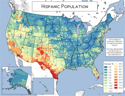 Map: Hispanic Population In America - Andy Arthur.org