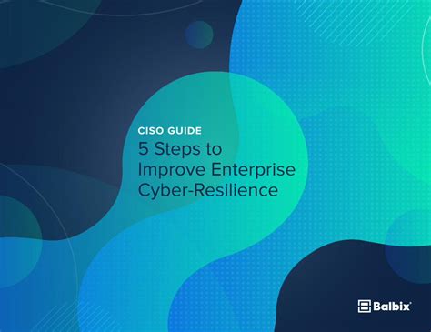 Pdf Ciso Guide 5 Steps To Improve Enterprise Cyber Resilience