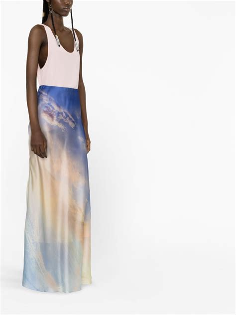 Zimmermann Tama Graphic Print Maxi Skirt Farfetch