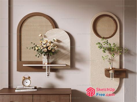 wall decor ornament skp model sketchup   sketchup
