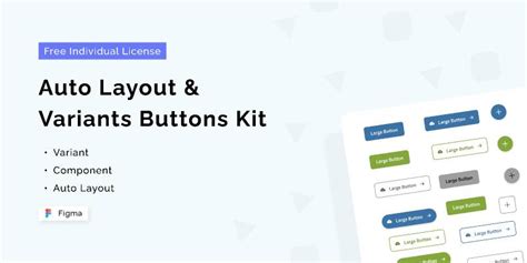 Figma Auto Layout Variants Buttons Kit Ui Free