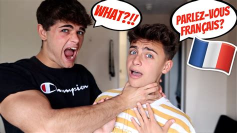SPEAKING ONLY FRENCH TO MY BOYFRIEND FOR 24 HOURS Gay Couple Pranks YouTube