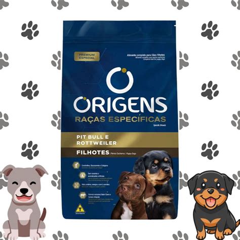 Melhor Ração Para Filhote Pit Bull - Ração Para Cachorros Filhotes Raça Pit Bull e Rottweiler 15kg Origens ...