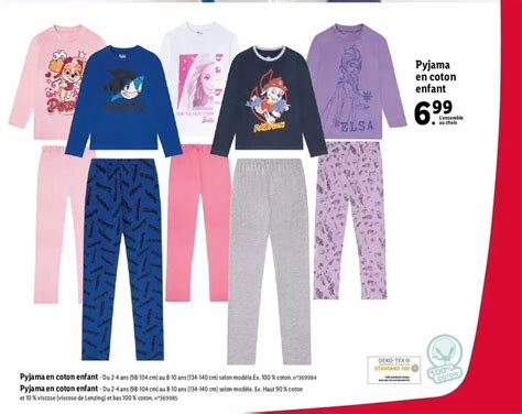 Promo Pyjama En Coton Enfant Chez Lidl Icatalogue Fr