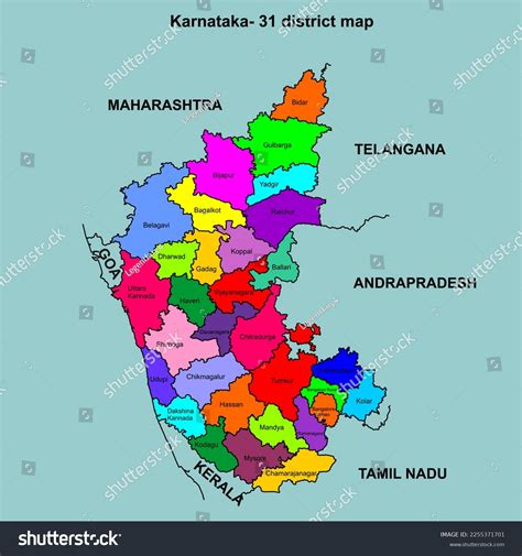 Karnataka District Map, Karnataka Political Map, 48% OFF