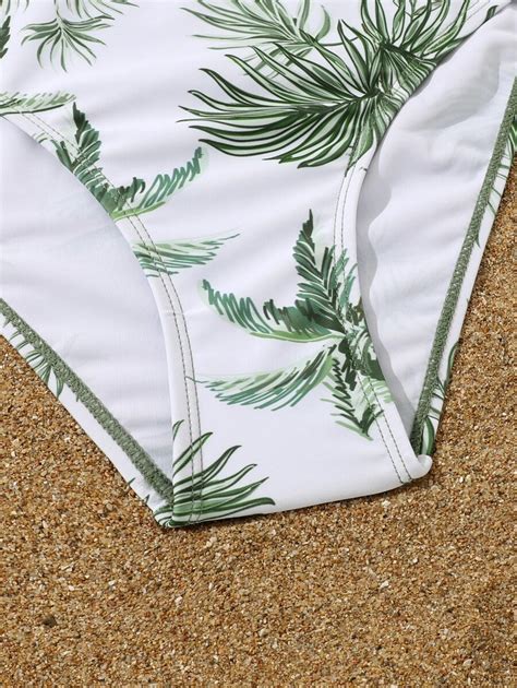 Shein Ensemble De Bikini Imprim Tropical Pour Adolescentes Avec Kimono Plage D T Mode En