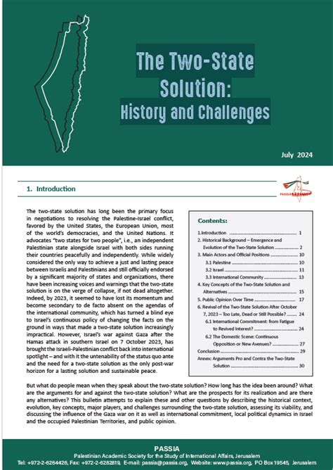 state solution history  challenges passia