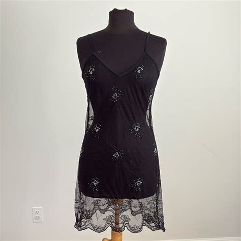 Victoria S Secret Intimates Sleepwear Vtg S Victorias Secret Sheer Lace Beaded Lingerie