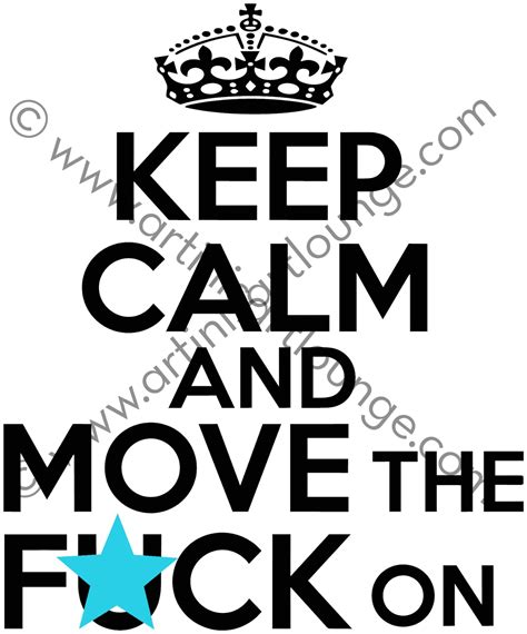 Keep Calm Move The Fuck On Ai Dxf Pdf Png Svg Etsy