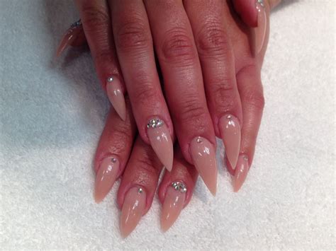 Nude Stiletto Nails Hair And Nails Nail Designs Makeup Nails