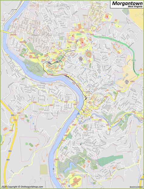 map of morgantown west virginia 1