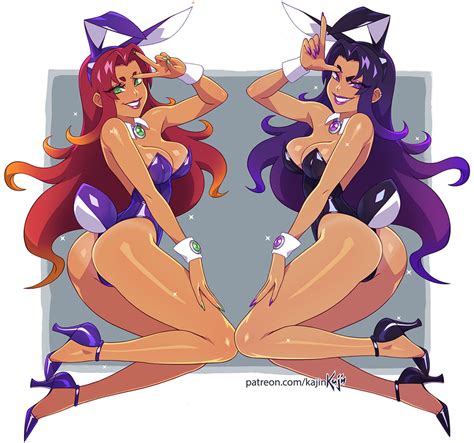 Starfire And Blackfire The Bunny Sisters Teen Titans Dc Hentai Blue