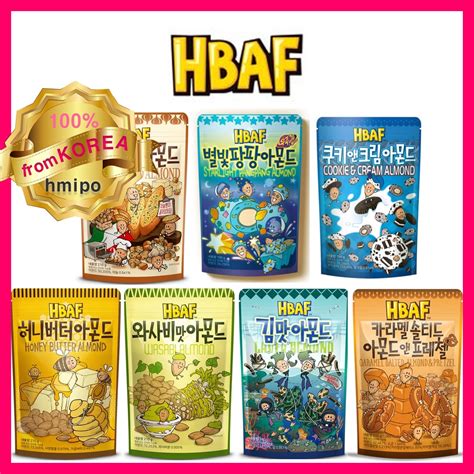 HBAF Honey Butter Almond 210g Laver Caramel Garlic Bread Wasabi Hot Spicy Cookie Cream