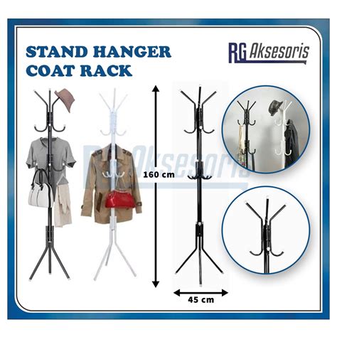 Jual RGAKSESORIS STAND HANGER COAT RACK Gantungan Baju Jaket Topi Tas