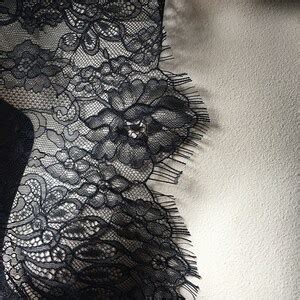 BLACK Chantilly Lace EYELASH Lace 11 Wide For Lingerie Veils Garments CH 29 Etsy