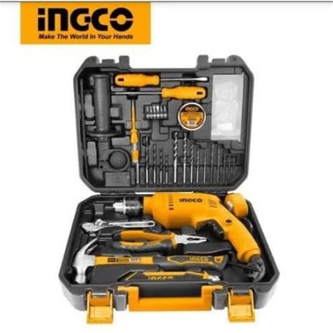 INGCO 115 Pcs Tools Set With 680W Impact Drill HKTHP11151 Shopee