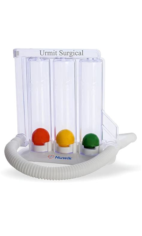 Urmit Surgical Spirometer 3 Ball Lung Exerciser Hygenic Washable