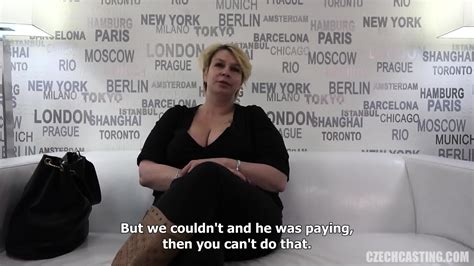 Mature Blonde Masturbates At Casting