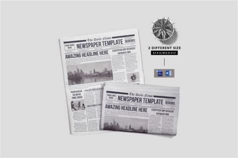 One Page Newspaper Template Graphic By Ultimatetemplate · Creative Fabrica